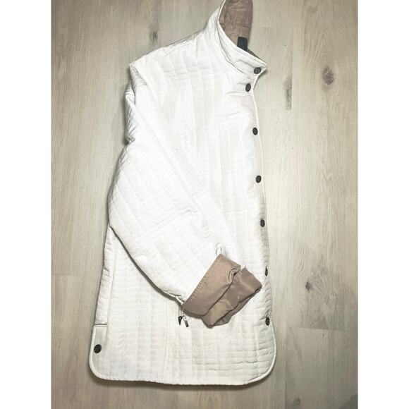 Tally Ho 3X Plus Quilted Barn Jacket Cream Tan Coat Equestrian Horse Girl Preppy - Picture 6 of 11